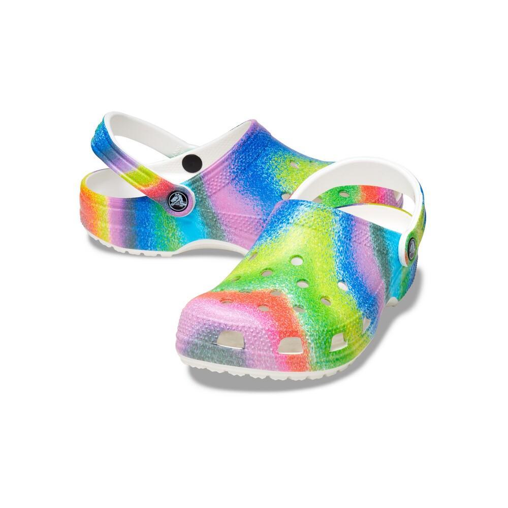 Classic spray dye clog white/multi - 5