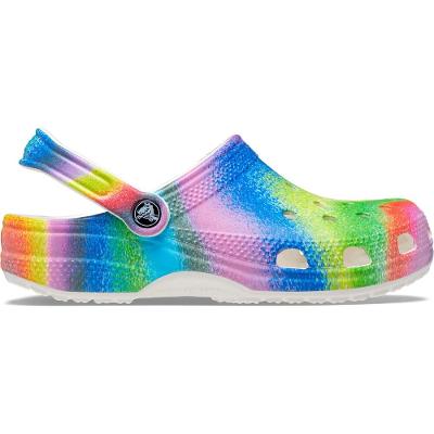 Classic spray dye clog white/multi