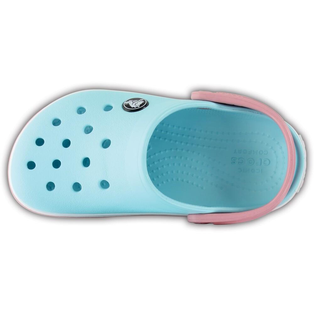 Sandália crocs crocband clog kids ice blue/white - 4