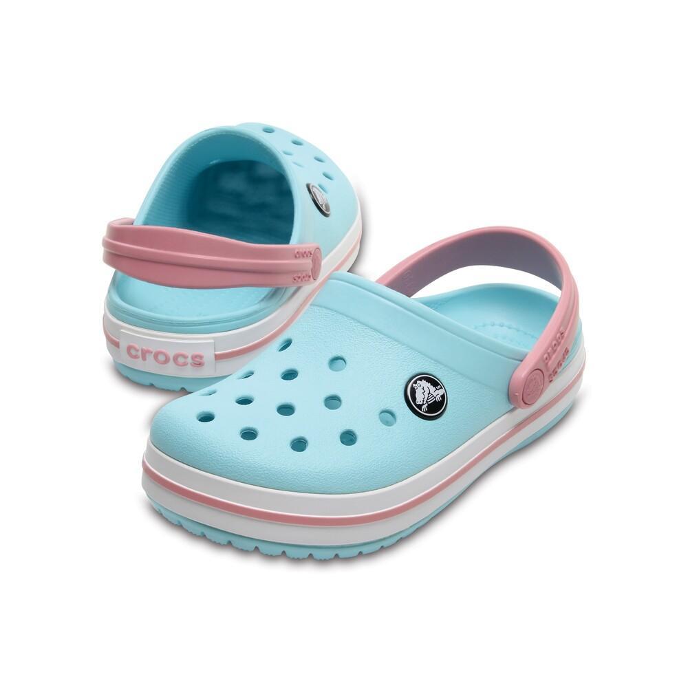 Sandália crocs crocband clog kids ice blue/white - 4
