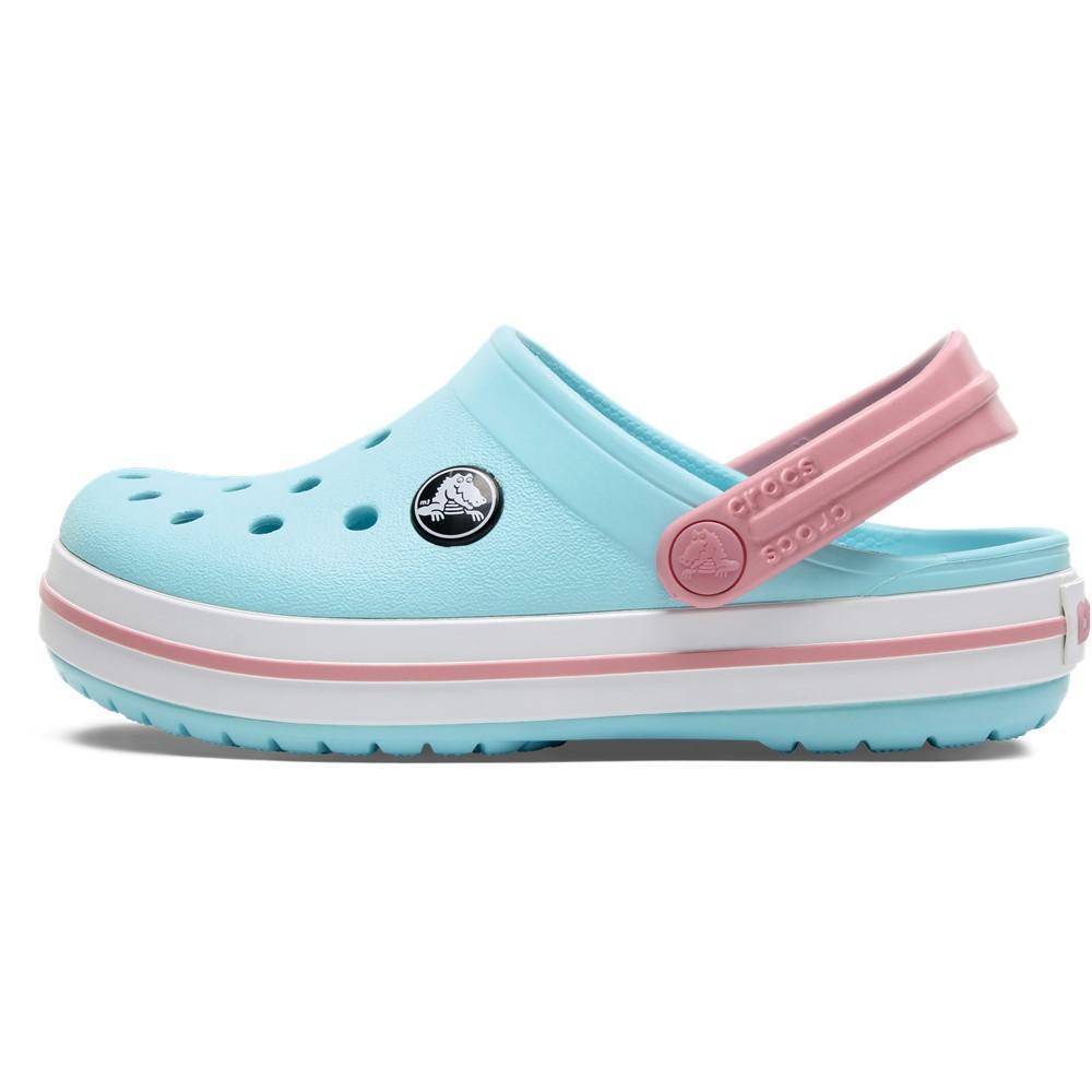 Sandália crocs crocband clog kidst ice blue/white - 5
