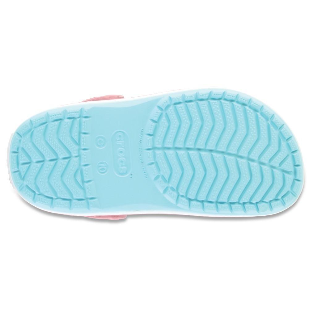 Sandália crocs crocband clog kidst ice blue/white - 7
