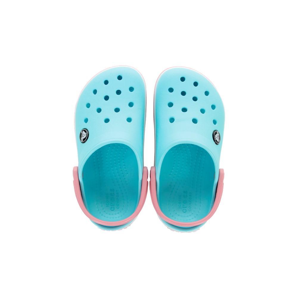 Sandália crocs crocband clog juvenil ice blue/white - 3