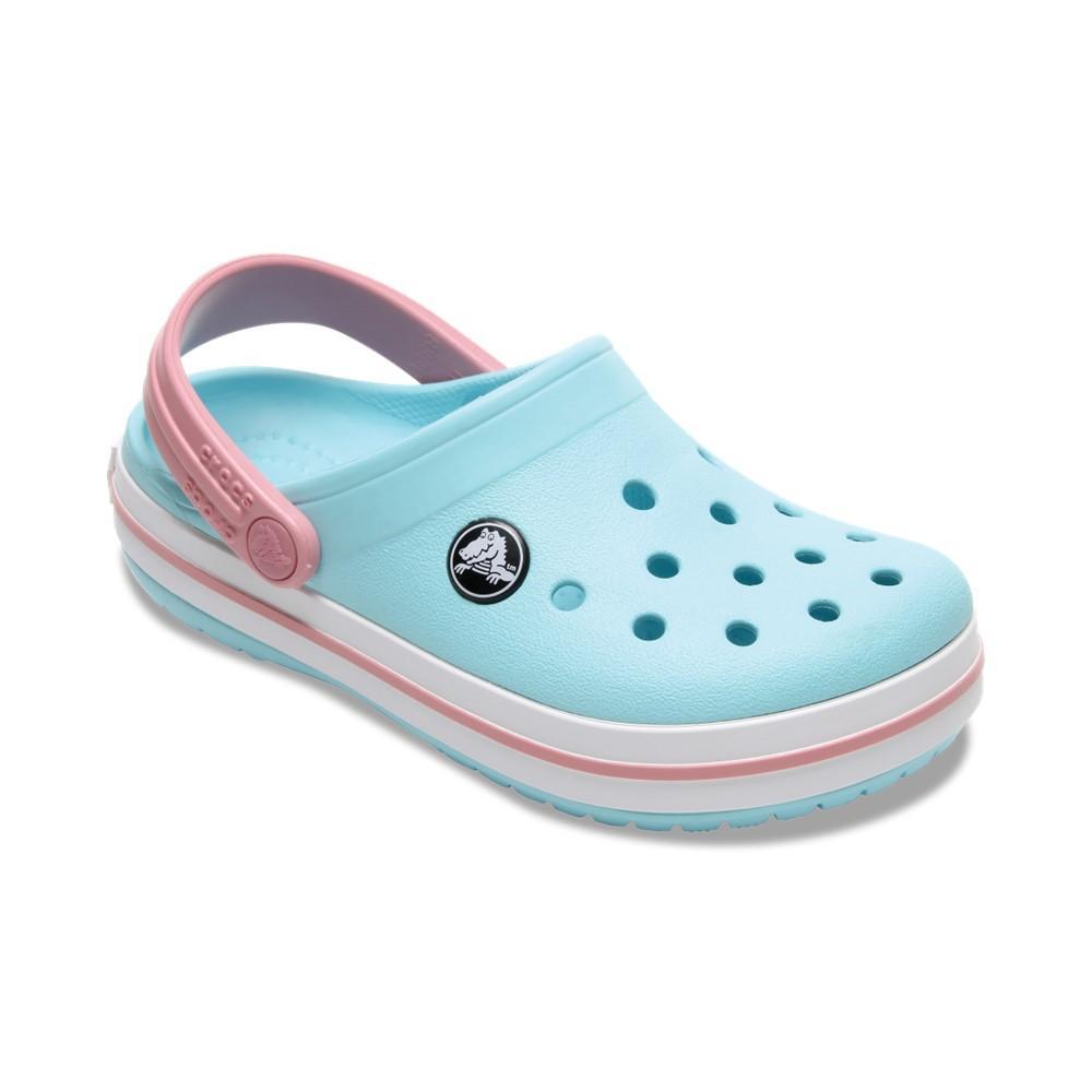 Sandália crocs crocband clog juvenil ice blue/white - 4