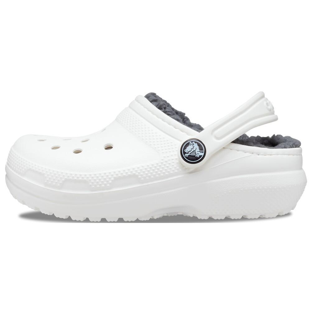 Sandália crocs classic lined k white/grey - 3