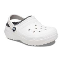 Sandália crocs classic lined k white/grey - 2