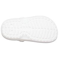 Sandália crocs classic lined k white/grey - 6