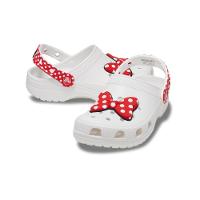 Sandália crocs disney minnie mouse classic clog t white/red