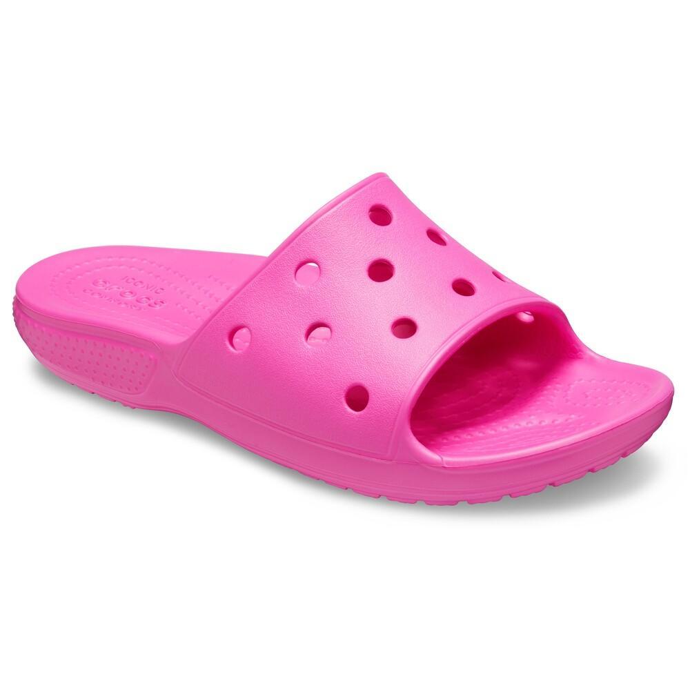 Sandália crocs classic slide juvenil electric pink - 2