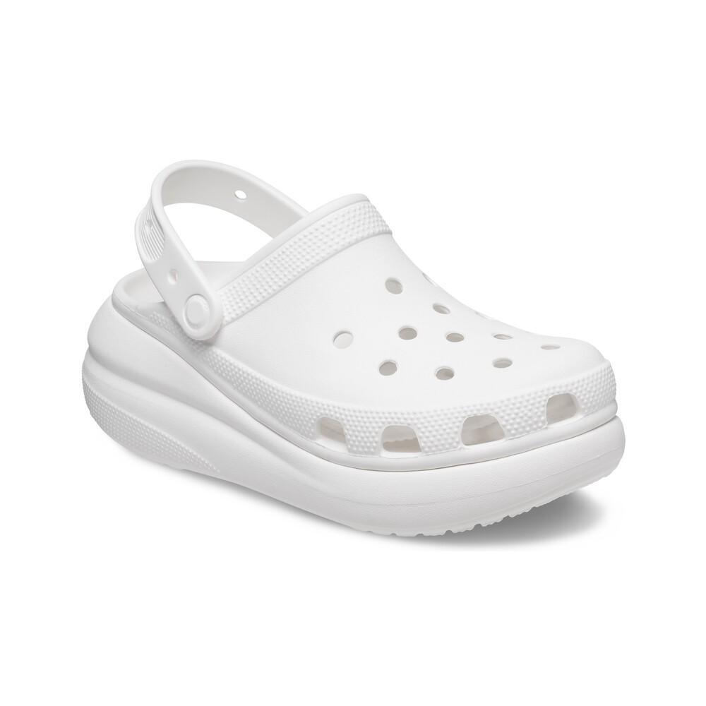 Sandália crocs classic crush platform clog white - 2