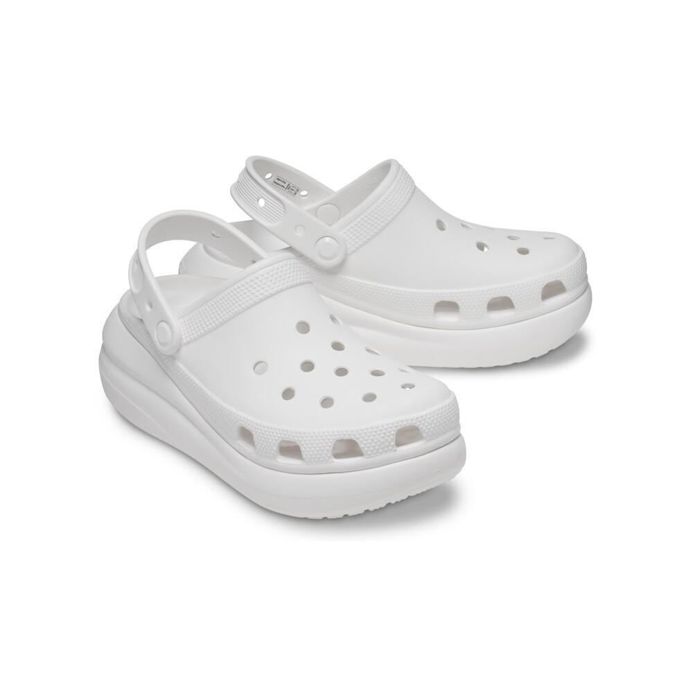 Sandália crocs classic crush platform clog white - 4