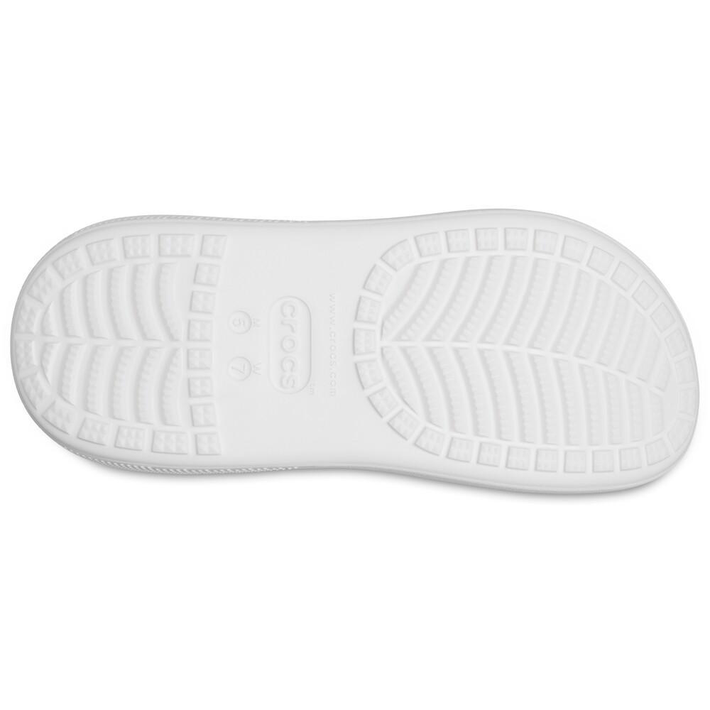 Sandália crocs classic crush platform clog white - 6