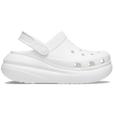Sandália crocs classic crush platform clog white
