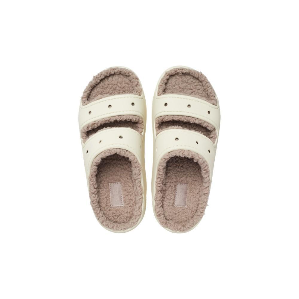 Sandália crocs classic cozzzy sandal bone/mushroom - 5