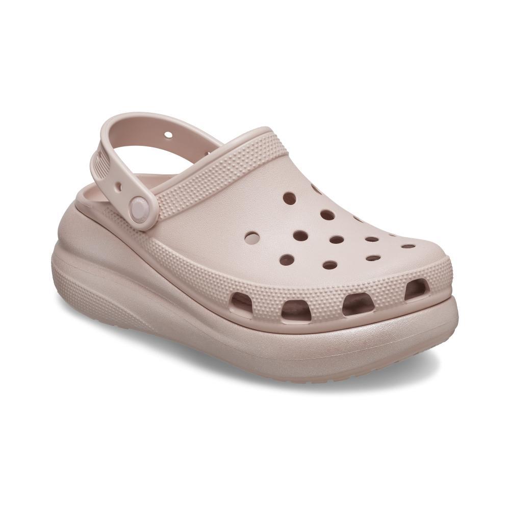 Sandália crocs classic crush platform shimmer clog  pink clay - 2