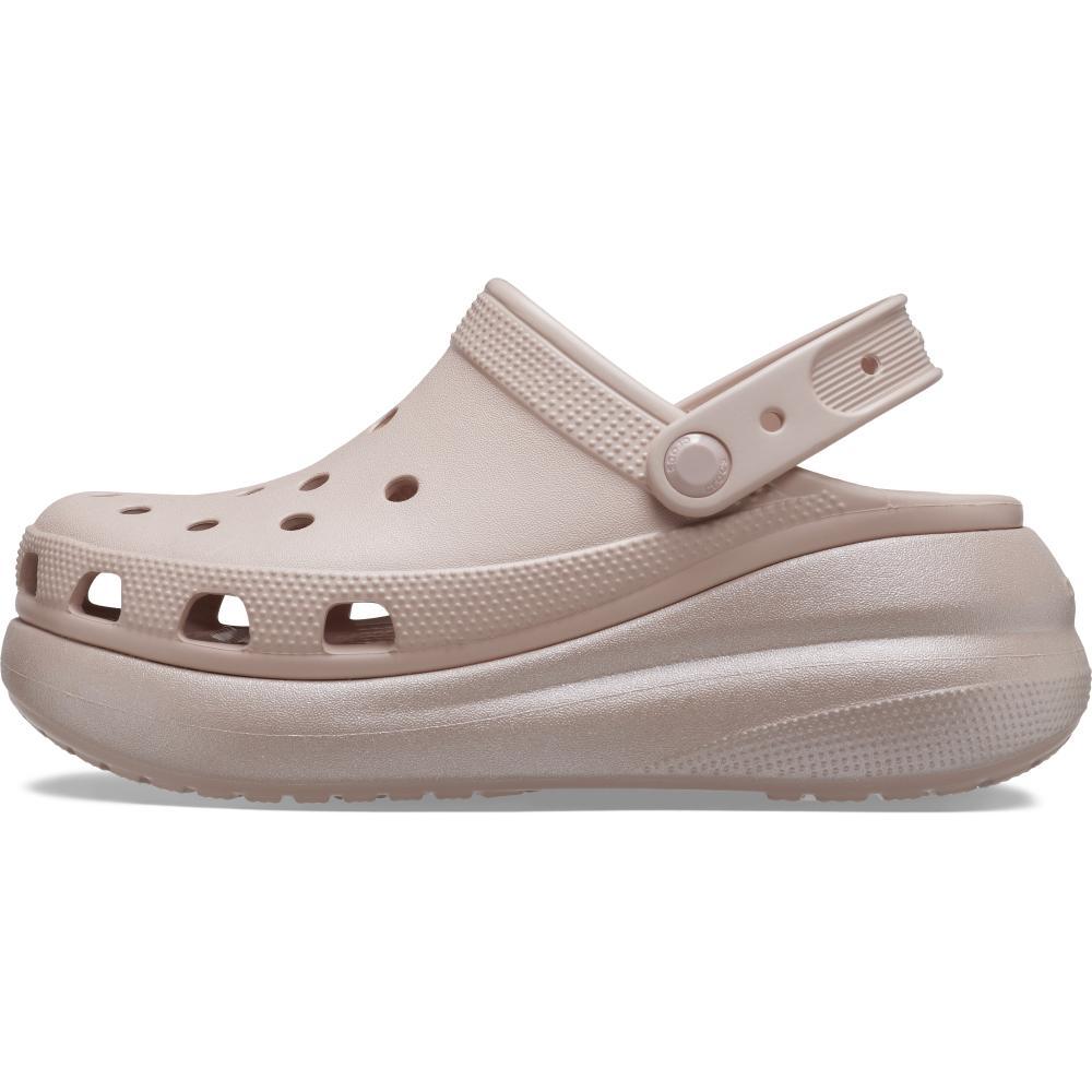 Sandália crocs classic crush platform shimmer clog  pink clay - 3