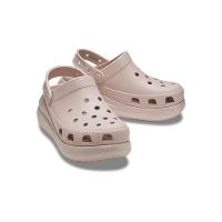 Sandália crocs classic crush platform shimmer clog  pink clay