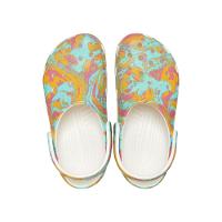 Sandália crocs classic island escape clog hyper pink/multi - 5