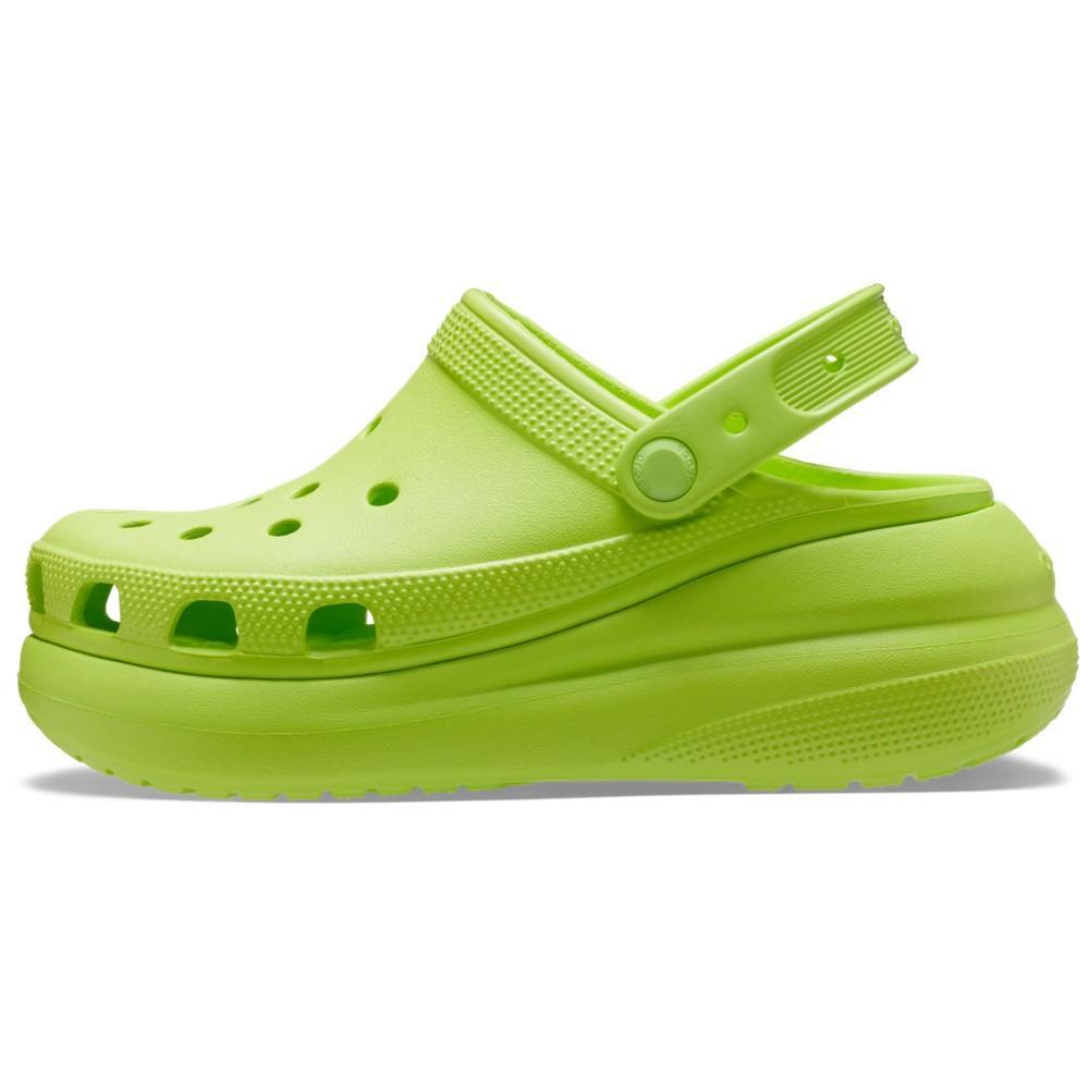 Sandália crocs classic crush platform clog limeade - 2