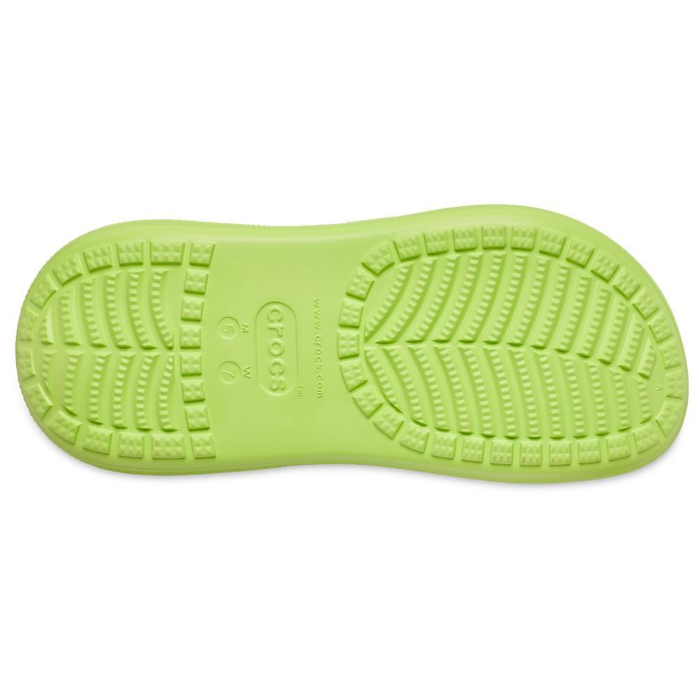 Sandália crocs classic crush platform clog limeade - 8