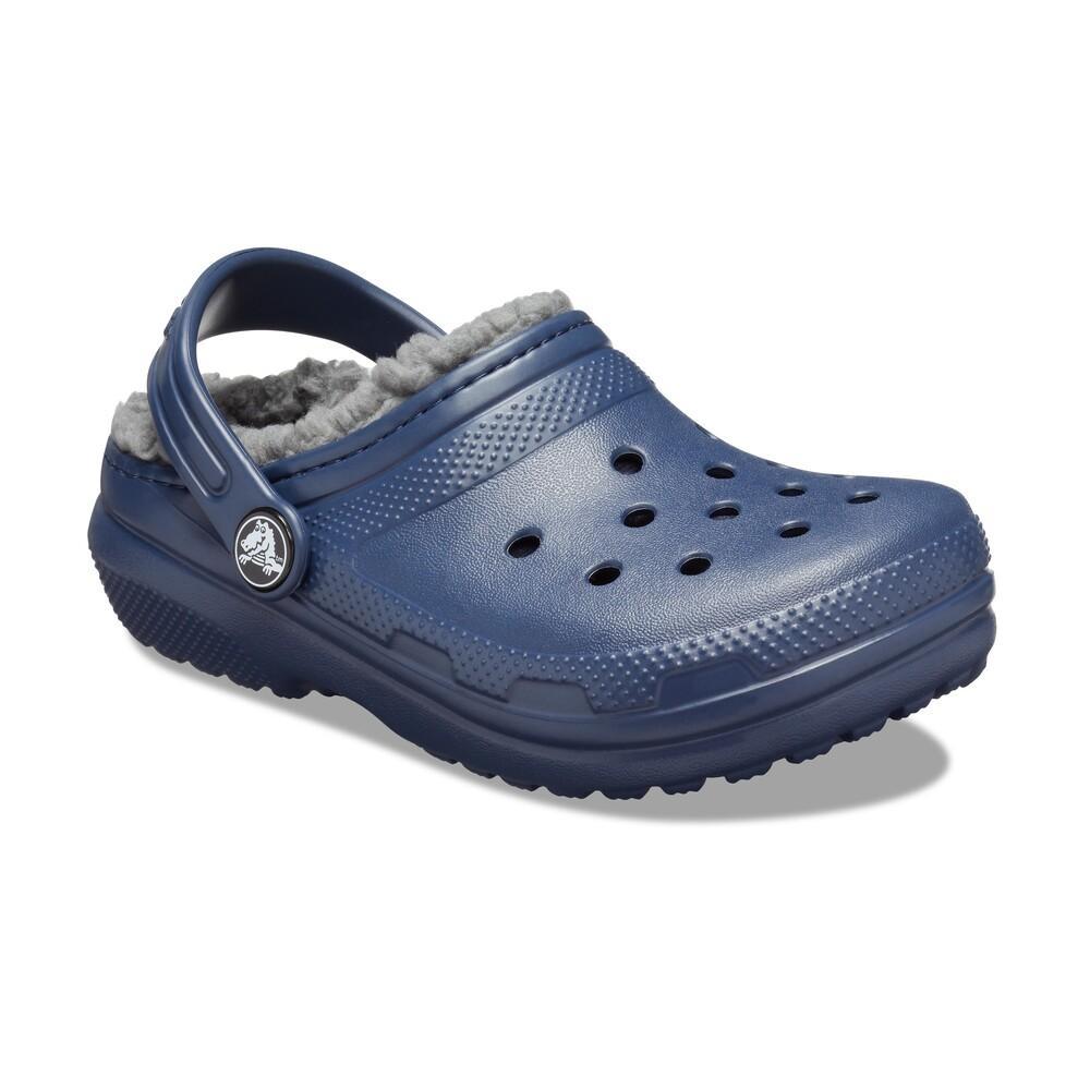Sandália crocs classic lined k navy/charcoal - 2