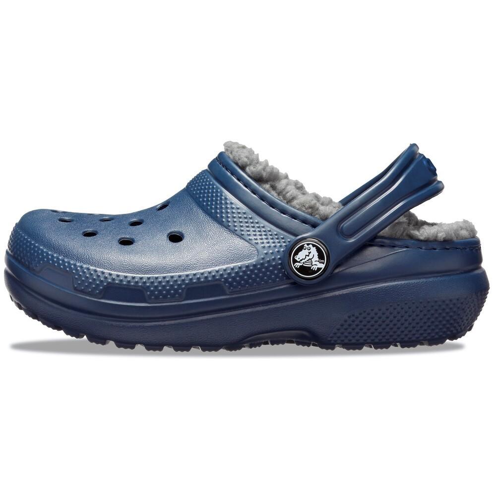 Sandália crocs classic lined k navy/charcoal - 3