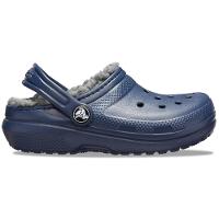 Sandália crocs classic lined k navy/charcoal - 1
