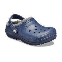 Sandália crocs classic lined k navy/charcoal