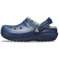 Sandália crocs classic lined k navy/charcoal - 5