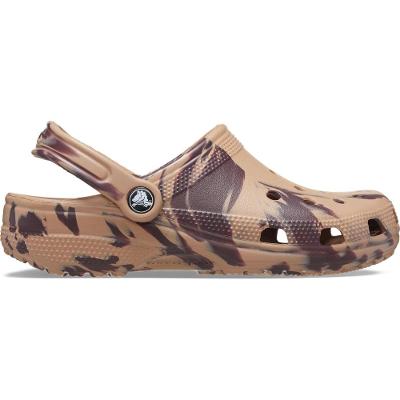 Sandália crocs classic marbled clog cork/multi