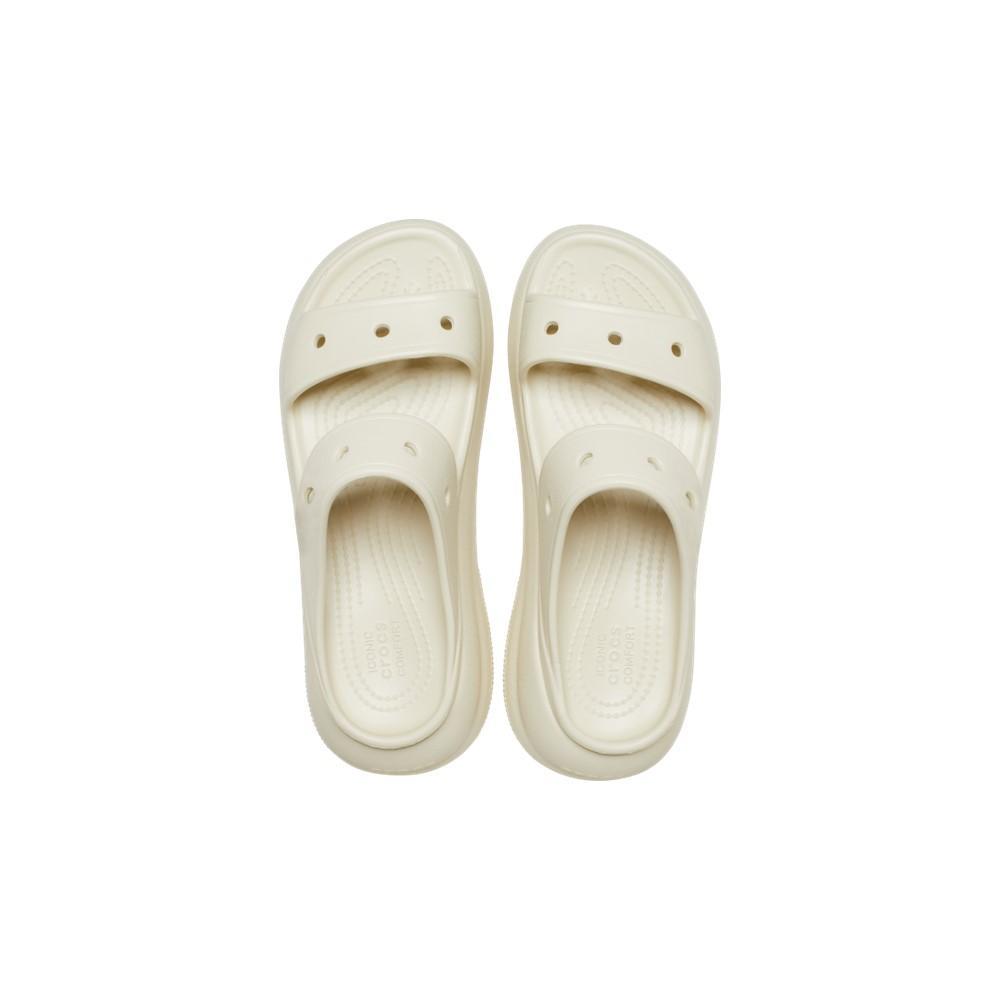 Sandália crocs classic crush platform sandal bone - 5