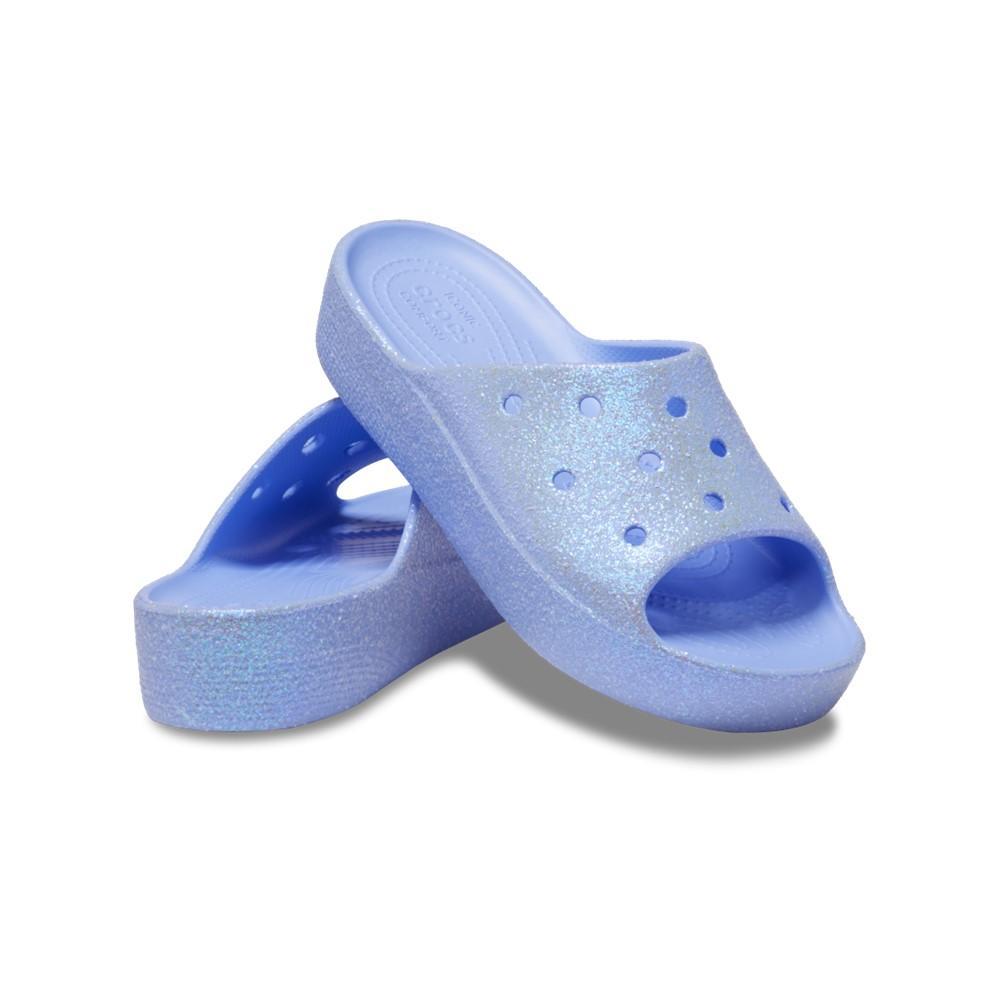 Chinelo classic plataform glitter slide moon jelly - 3