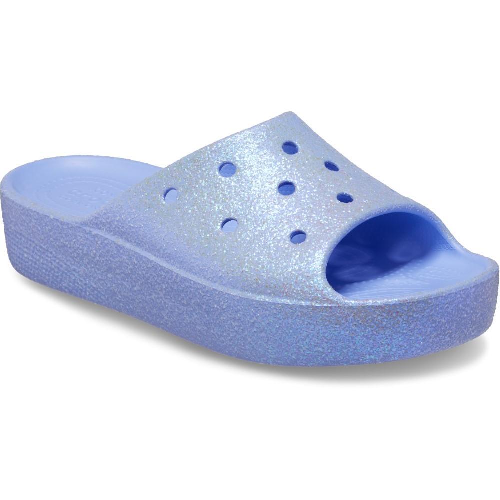 Chinelo classic plataform glitter slide moon jelly - 4