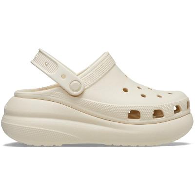 Sandália crocs classic crush platform clog bone