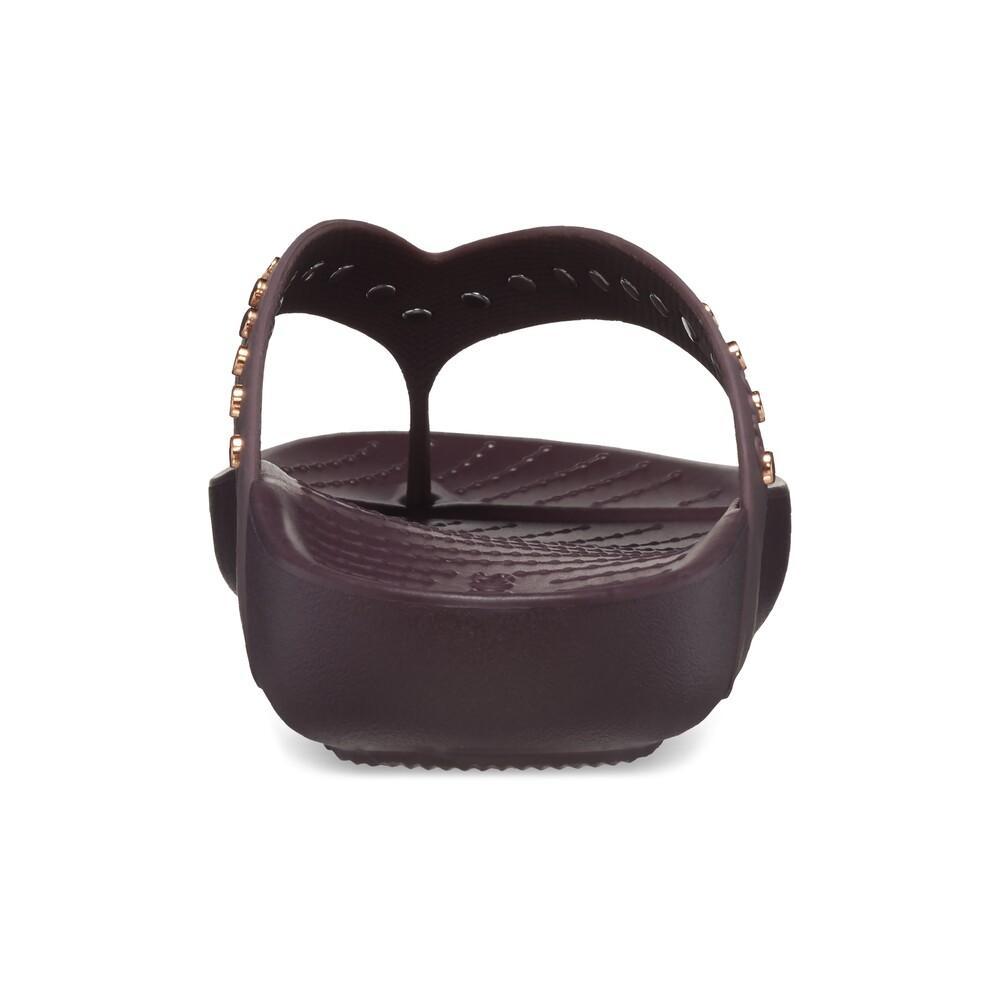 Chinelo crocs splash studded flip dark cherry - 9