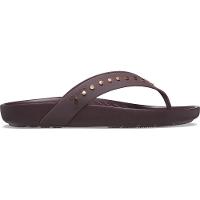 Chinelo crocs splash studded flip dark cherry - 1
