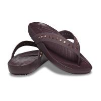 Chinelo crocs splash studded flip dark cherry - 7
