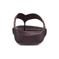 Chinelo crocs splash studded flip dark cherry - 11