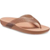 Chinelo crocs splash glitter flip cork