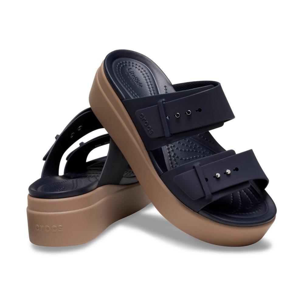 Sandália crocs brooklyn sandal lowwdg deep navy - 4
