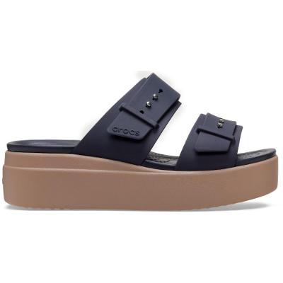 Sandália crocs brooklyn sandal lowwdg deep navy