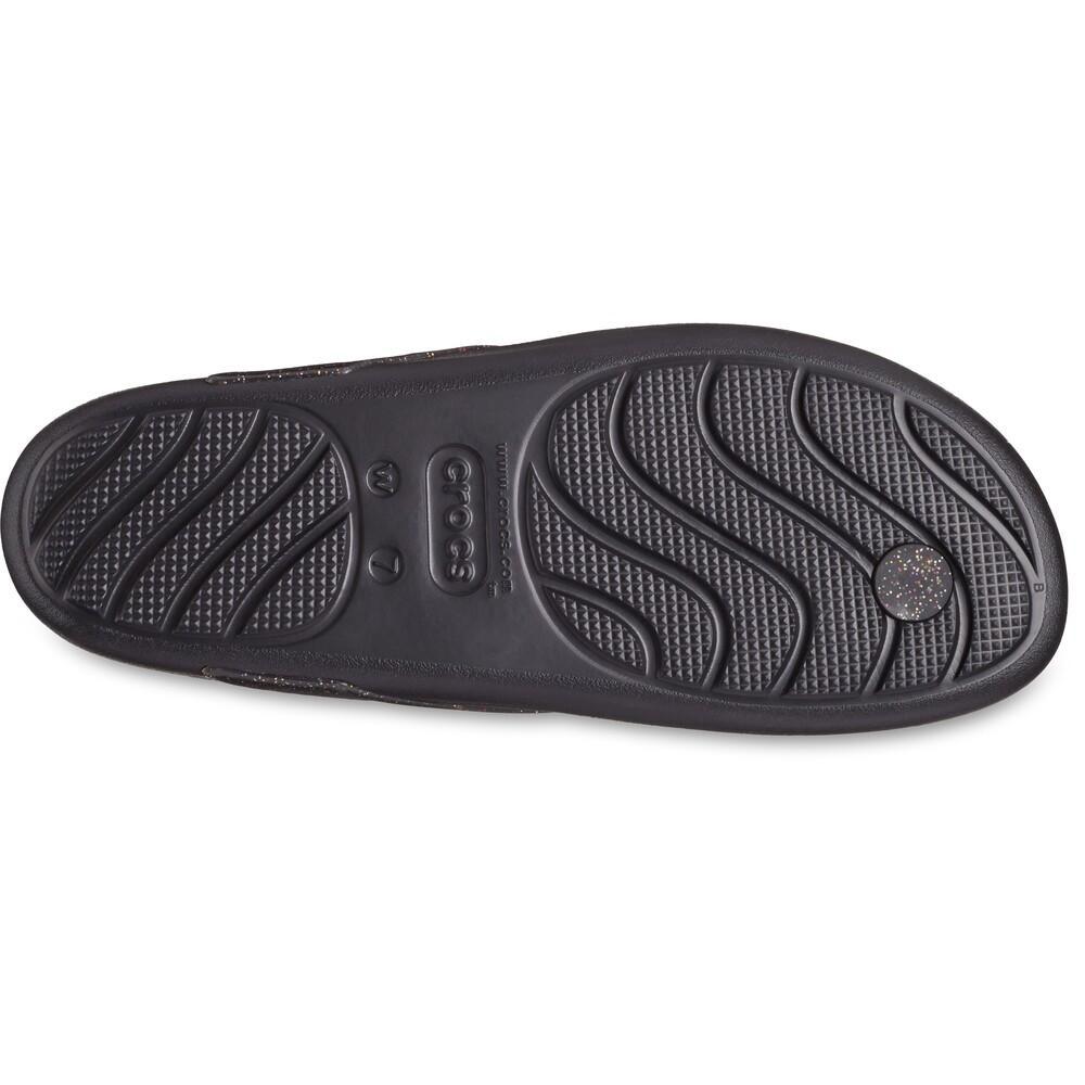 Chinelo crocs splash glitter flip black - 6