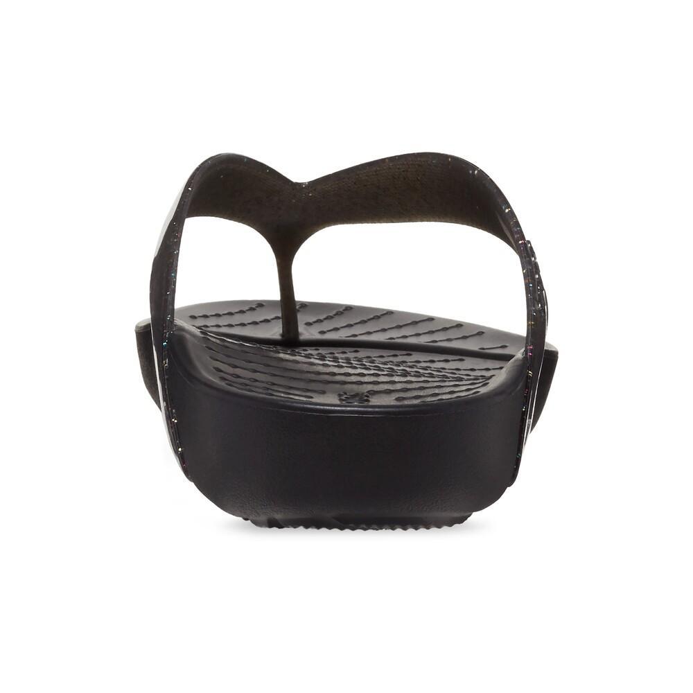 Chinelo crocs splash glitter flip black - 7