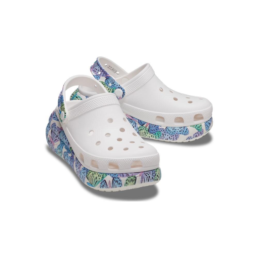 Sandália crocs classic crush butterfly clog white/multi - 3
