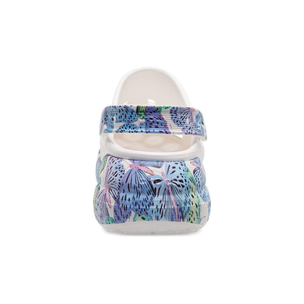 Sandália crocs classic crush butterfly clog white/multi - 6