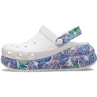Sandália crocs classic crush butterfly clog white/multi - 2