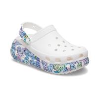 Sandália crocs classic crush butterfly clog white/multi