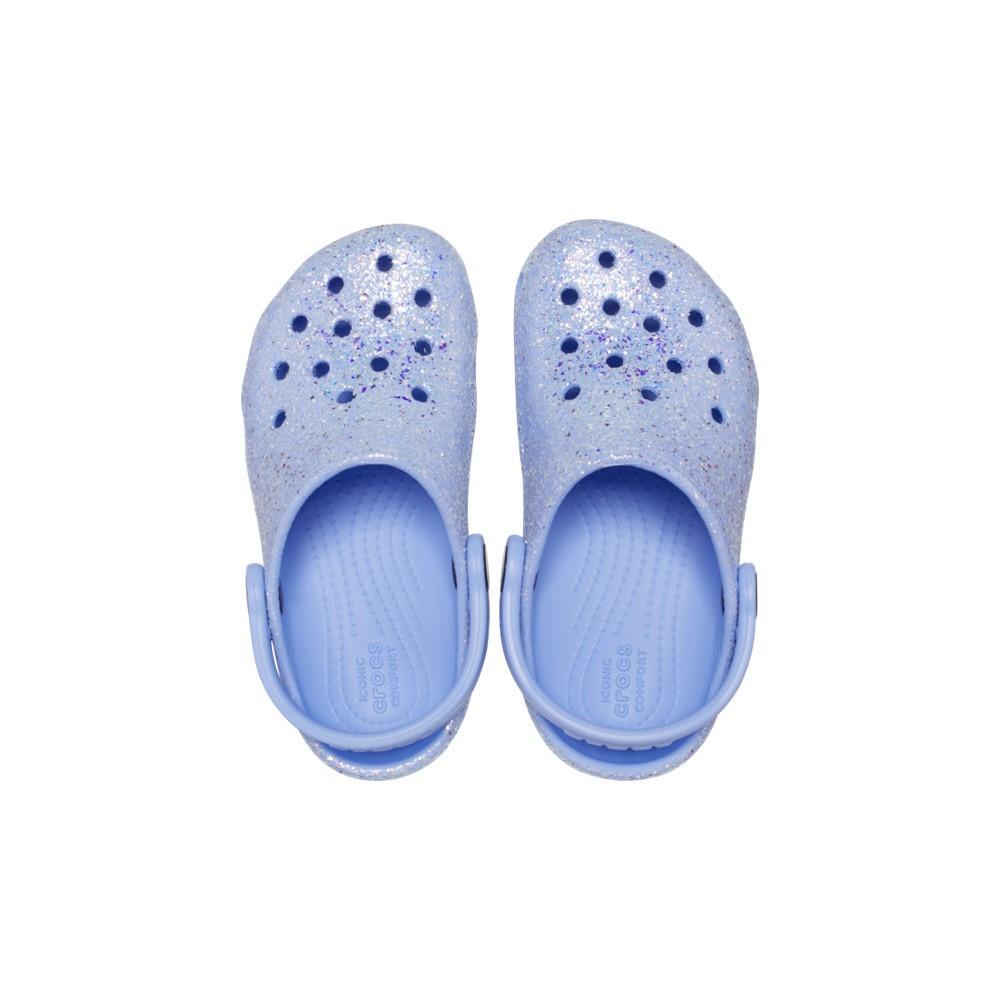 Sandália crocs classic clog glitter infantil moon jelly - 5