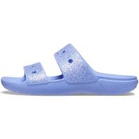 Sandália crocs classic glitter sandal k moon jelly - 2