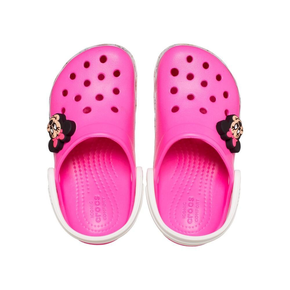 Sandália crocs fun lab minnie mouse band clog infanto juvenil electric pink - 5